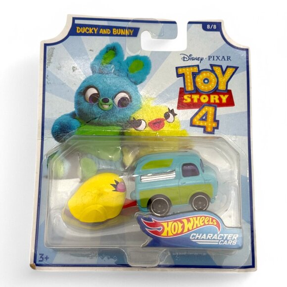 Disney Pixar Toy Story 4 Hot Wheels Character Cars Ducky & Bunny And Duke Caboom - Picture 3 of 16